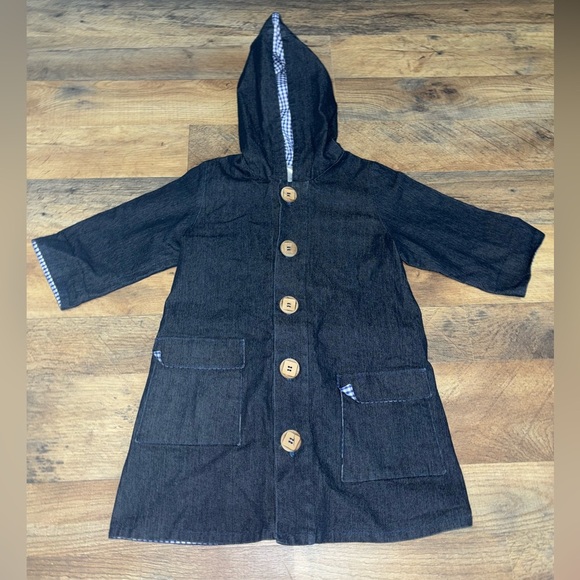 Handmade Denim Hooded Jacket - Picture 2 of 7